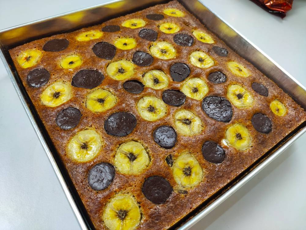 kek coklat pisang